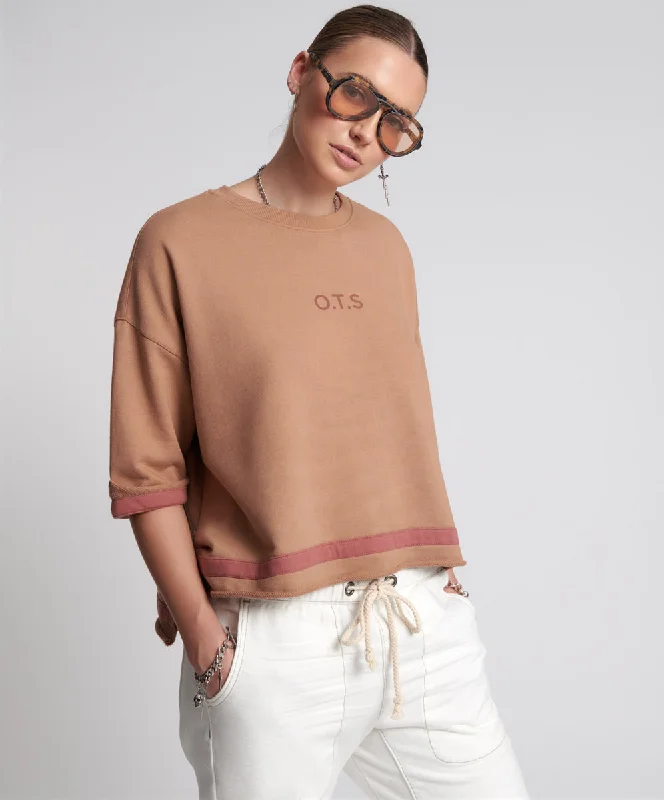 OTS SWEAT TEE BROWN